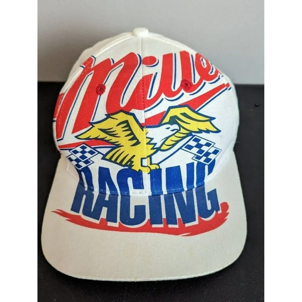 * 🔥Vintage Miller Racing Snapback Hat Cap RARE